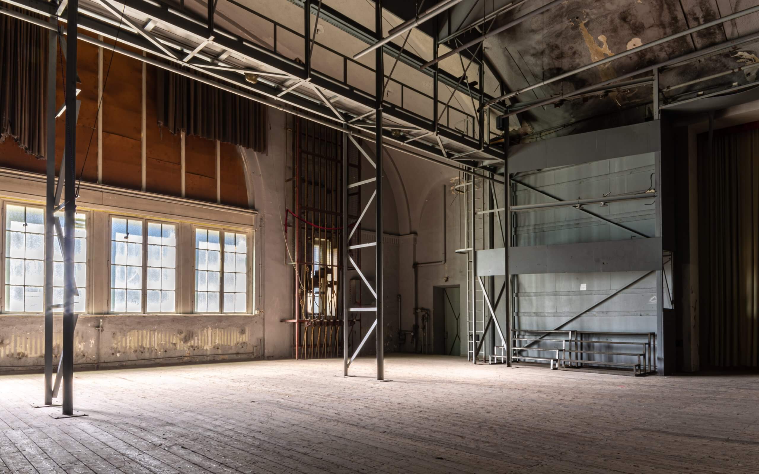 Backstage vom Theatersaal der verbotenen Stadt